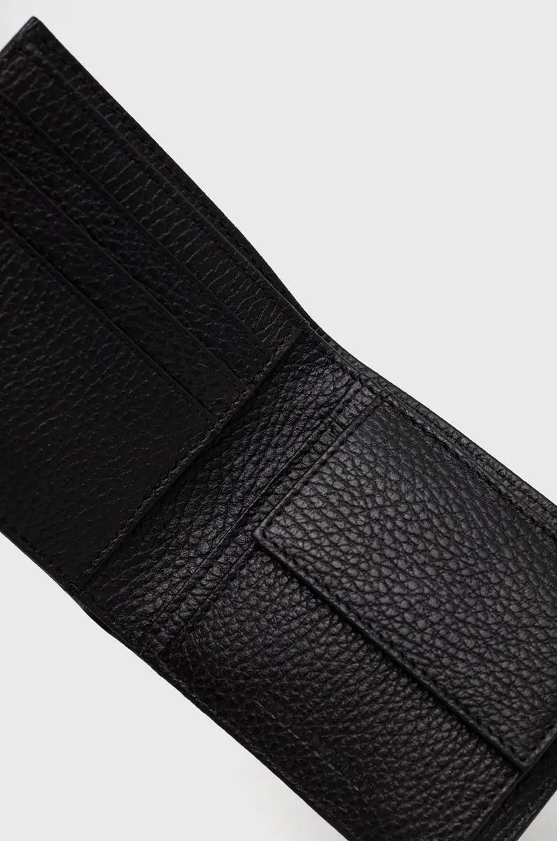 portafoglio in pelle uomo Nero miniatura 3