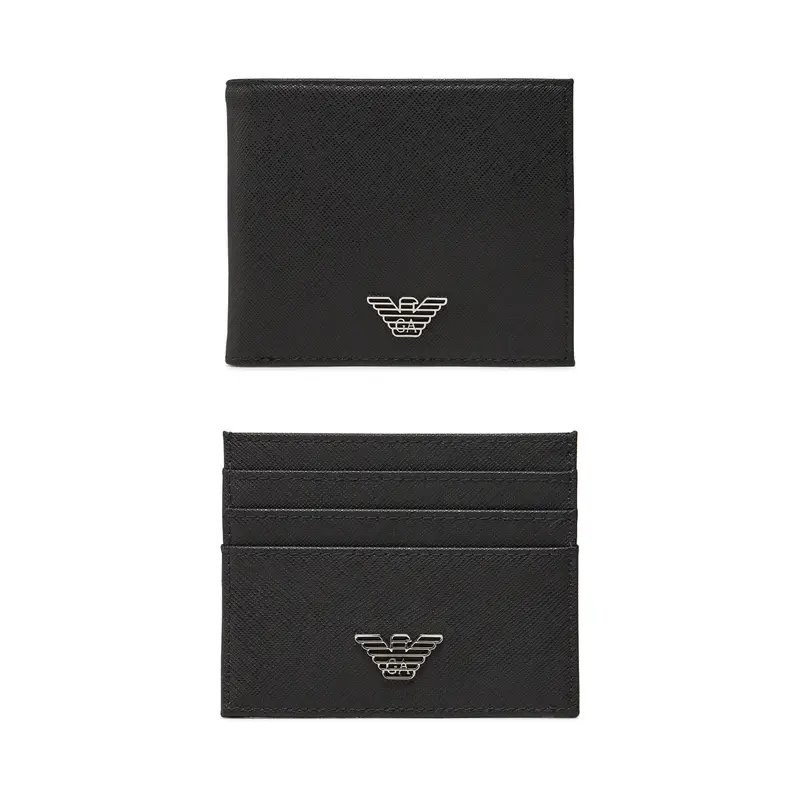 Set portafoglio e portacarte Emporio Armani Y4R237 Y138E Nero