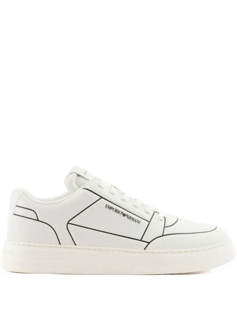 Sneakers bianco nero con dettagli con logo
