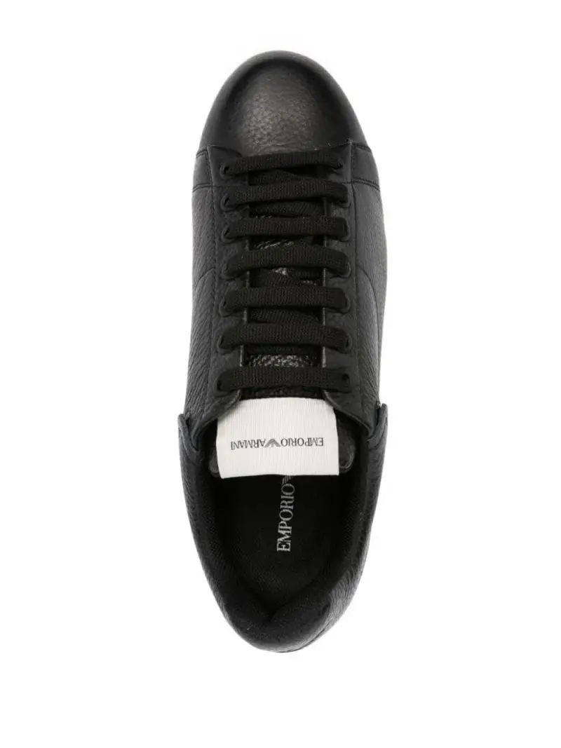 Sneakers in pelle bottolata nera Nero miniatura 2