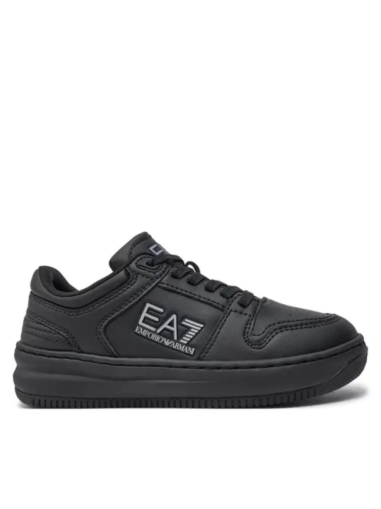 sneakers kids/junior slasher kids/junior in ecopelle nera con logo no fo