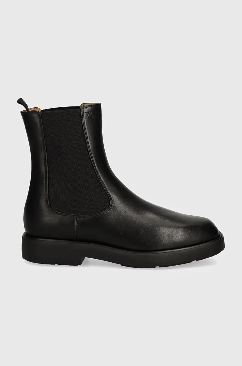 stivaletti alla caviglia in pelle colore nero EW000425 AF11991 UC001 miniatura 2