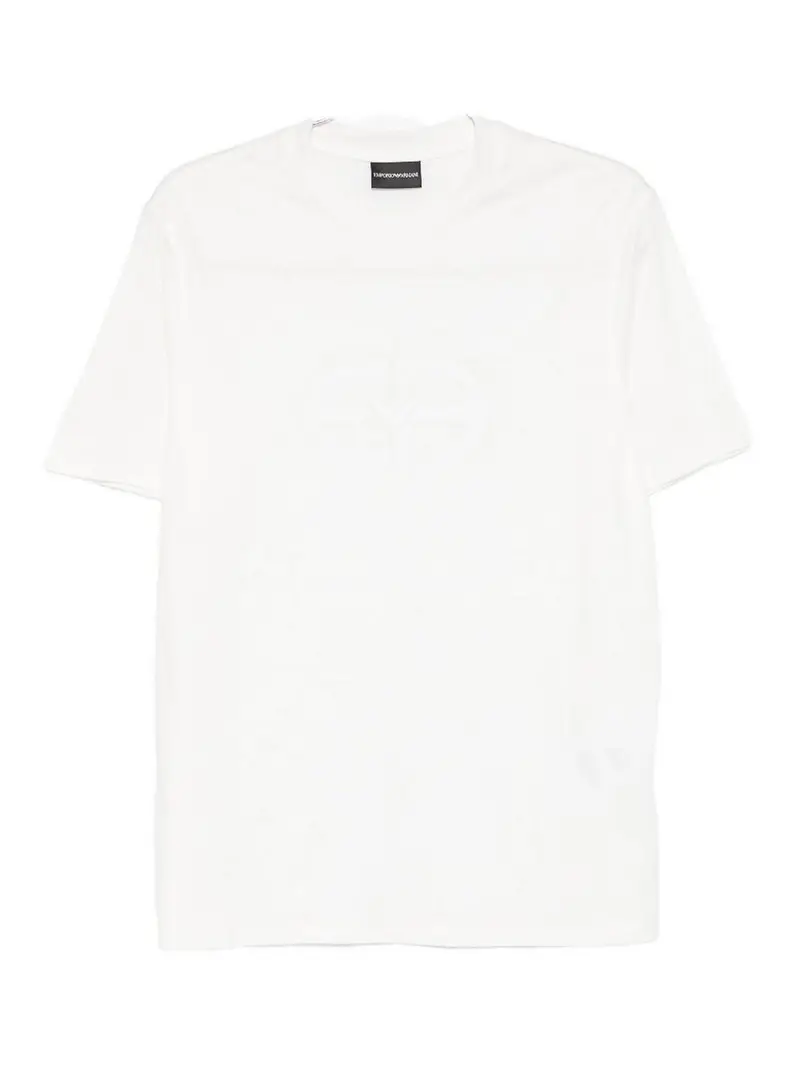 T-shirt in cotone con logo Bianco