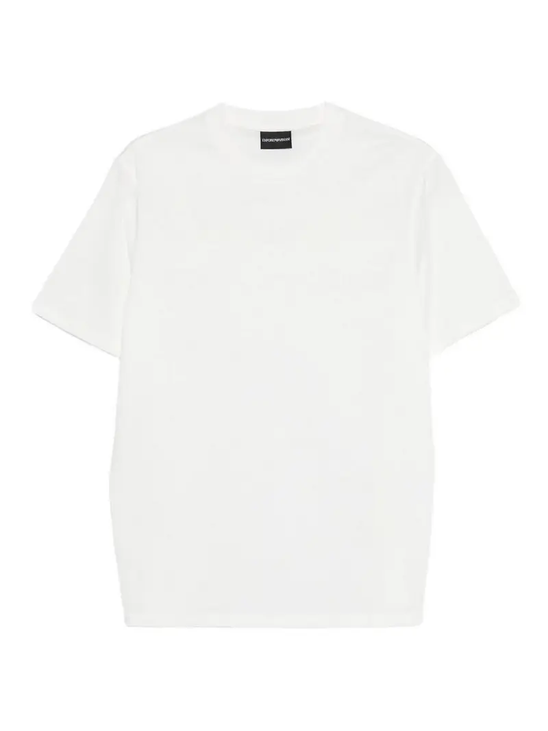 T-shirt in cotone con logo Bianco