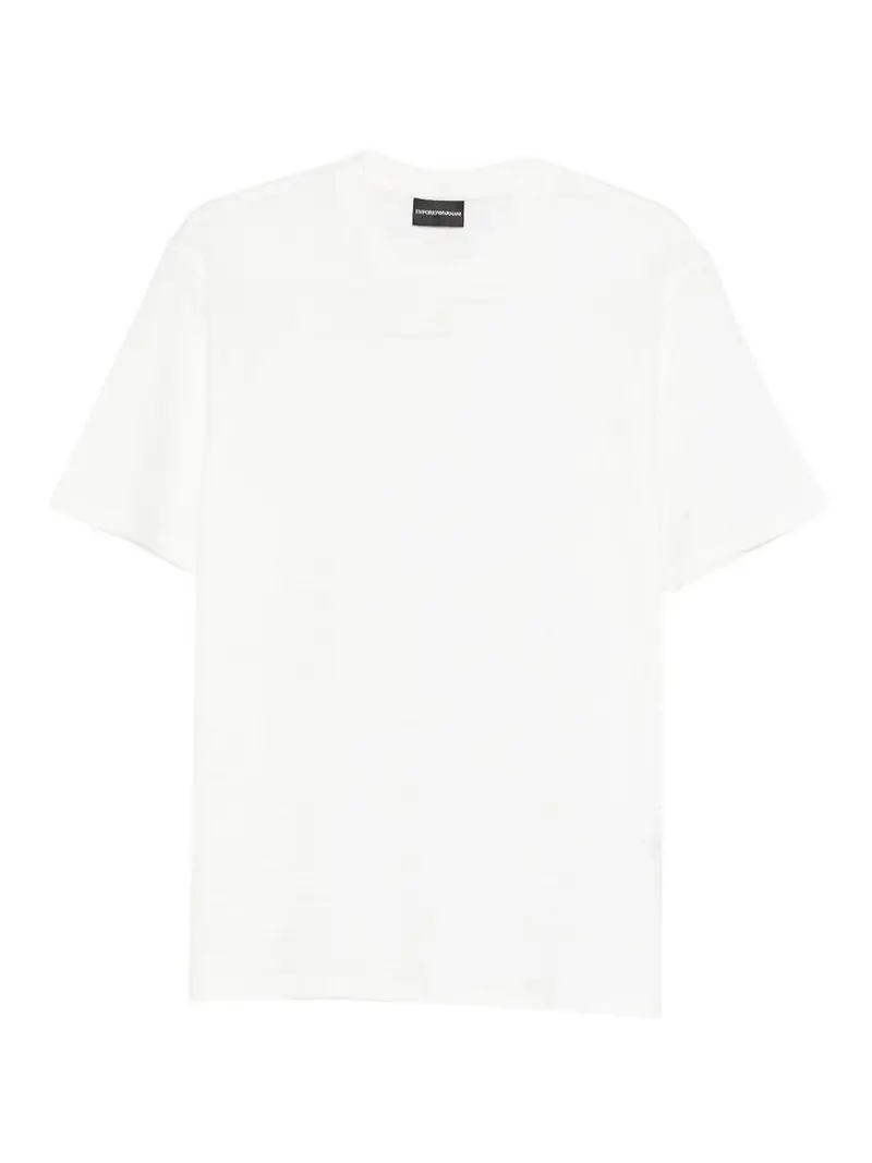 T-shirt in cotone con logo Bianco