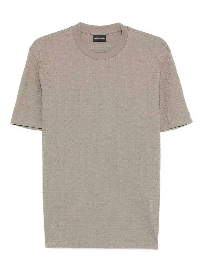 T-shirt in cotone con logo Grigio