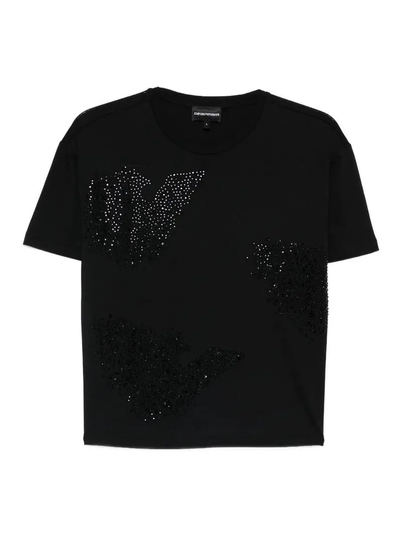 T-shirt in cotone con logo Nero