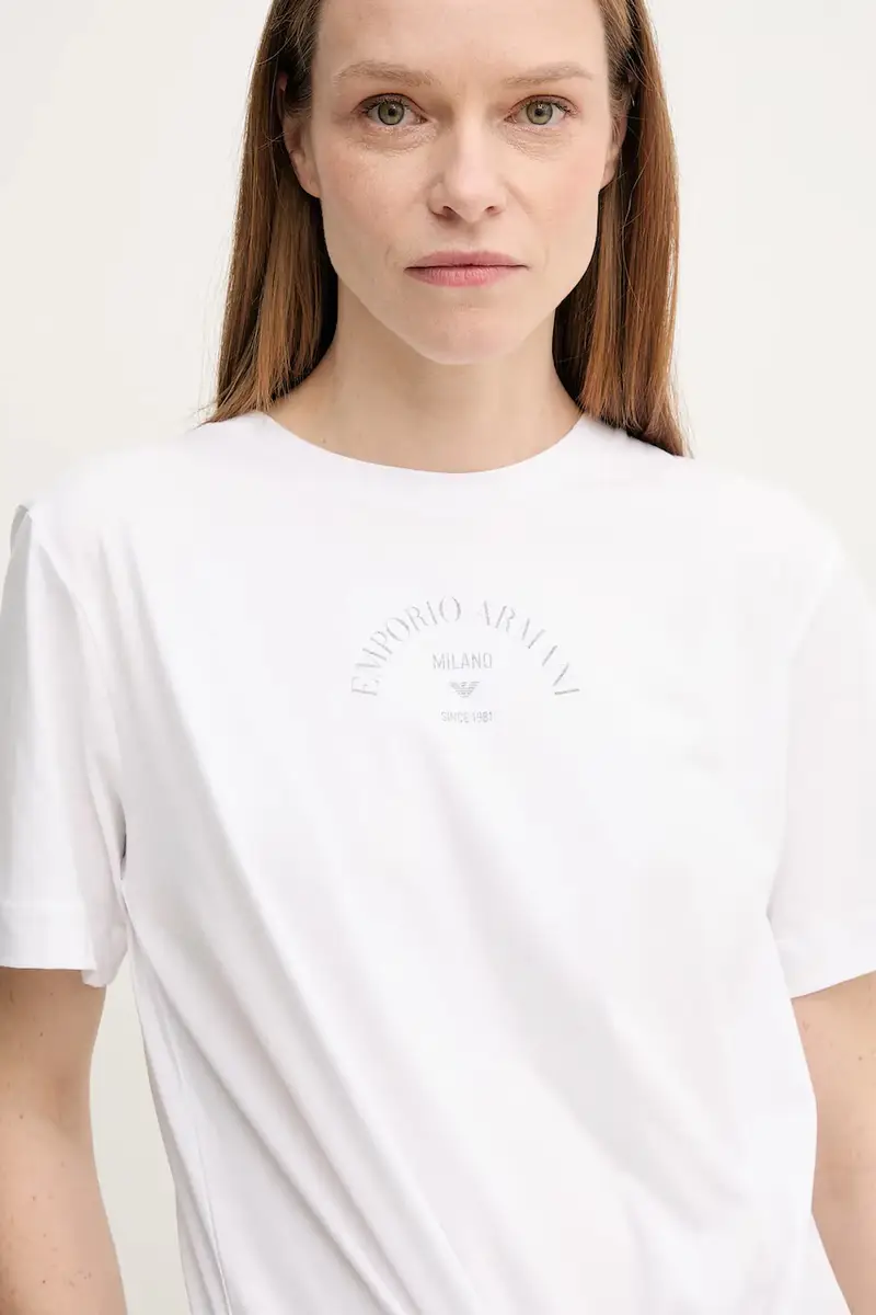 Emporio Armani T-shirt Donna Bianco 3124433 miniatura 4