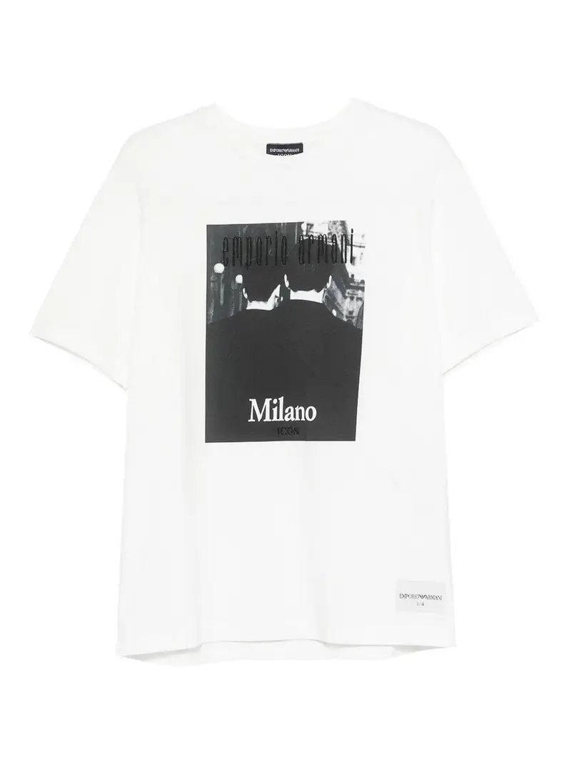 T-shirt in cotone stampato Bianco