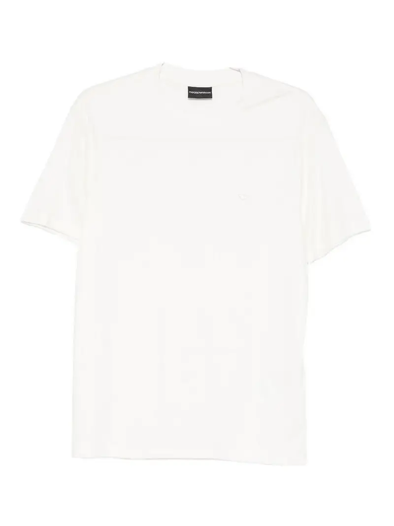 T-shirt in misto modal e seta Bianco