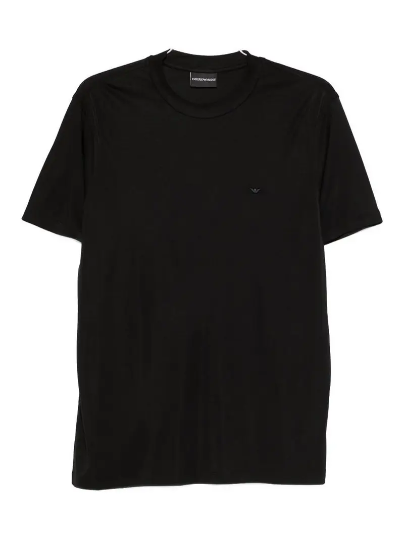 T-shirt in misto modal e seta Nero