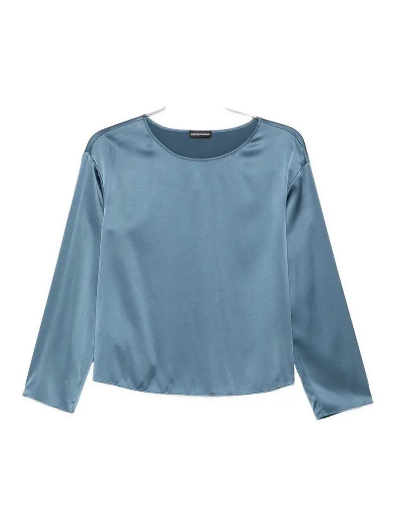 Top di seta Blu