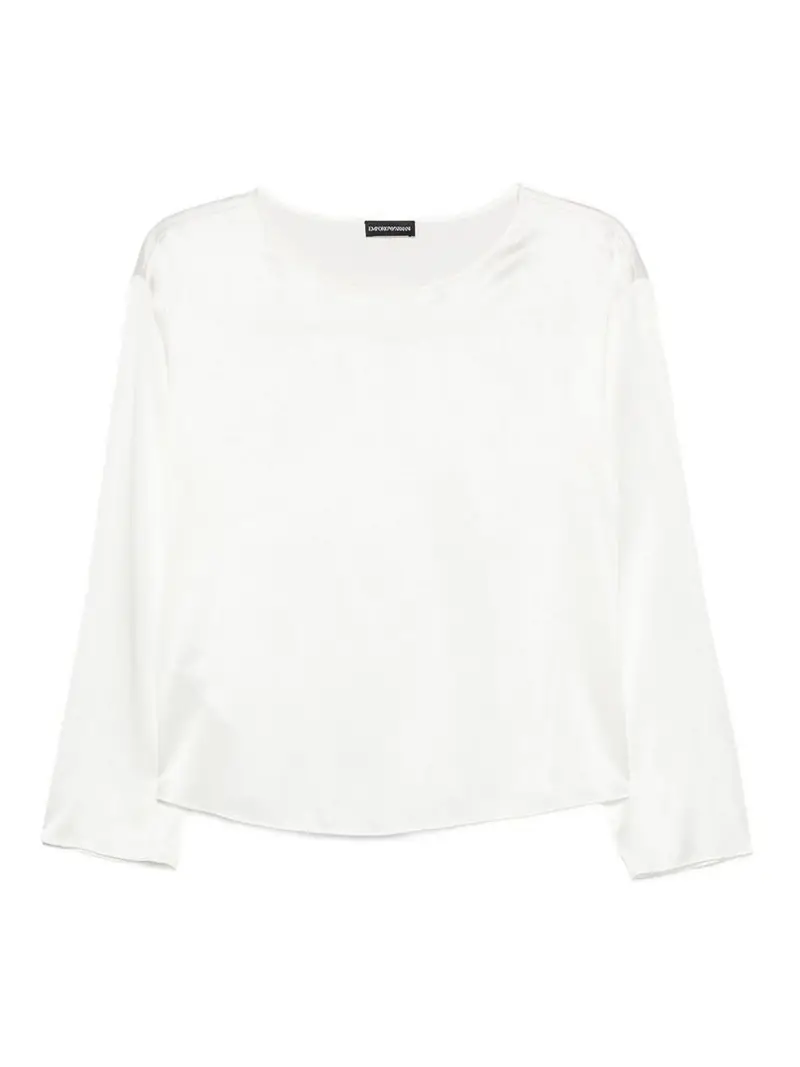 Top in seta Bianco