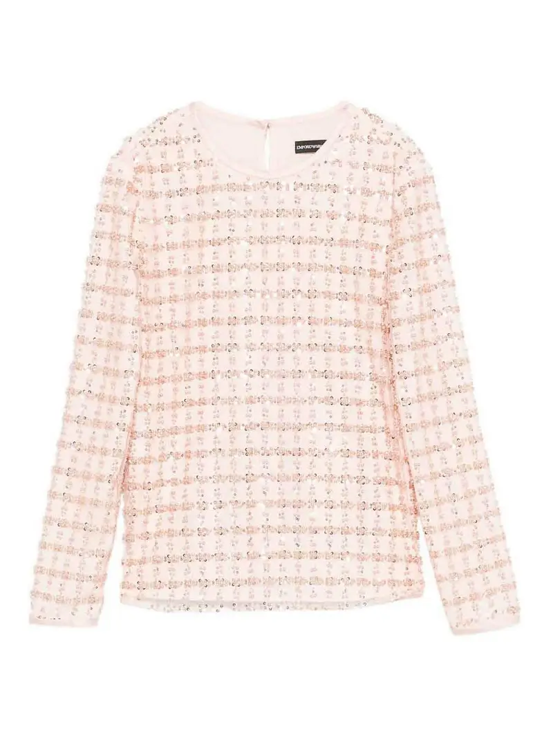 Top ricamato Color Carne E Neutri