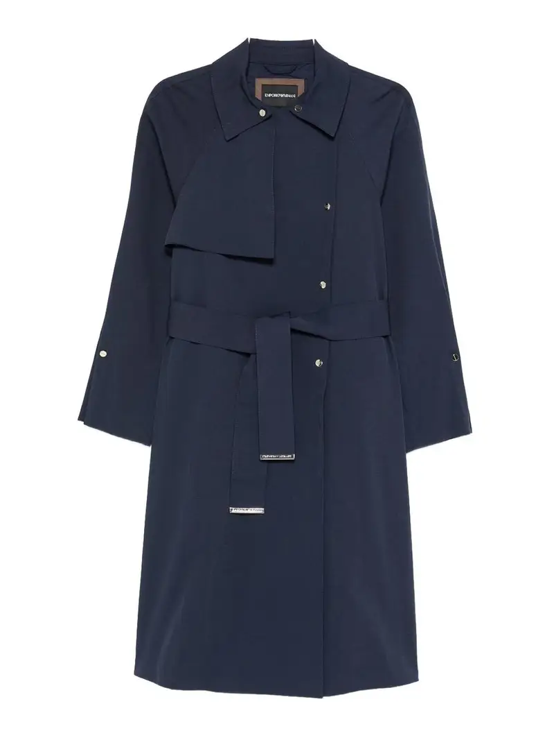 Trench in misto cotone Blu