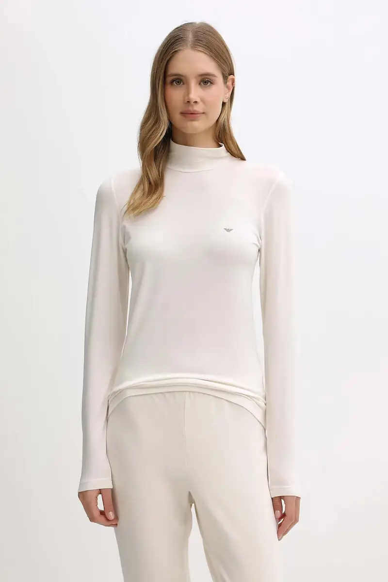 camicetta a maniche lunghe lounge con lana colore beige EW002039 AF15361