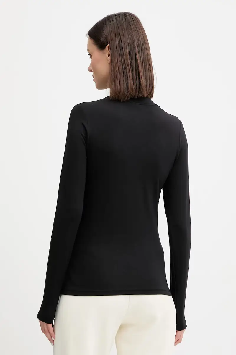 camicetta a maniche lunghe lounge con lana colore nero EW002039 AF15361