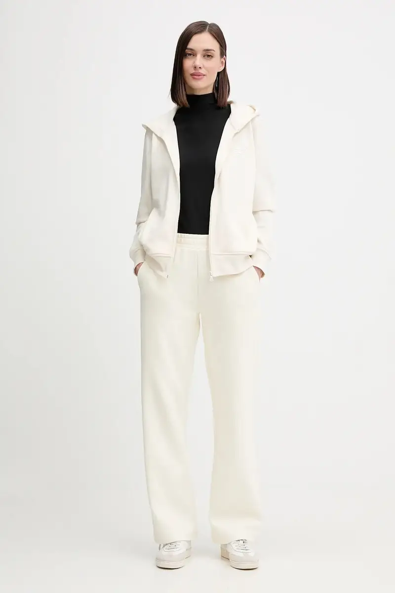 felpa donna colore beige con cappuccio EW000392 AF15356 miniatura 2