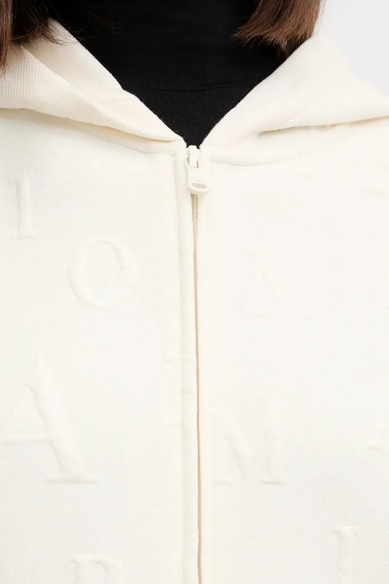 felpa donna colore beige con cappuccio EW000392 AF15357 miniatura 5