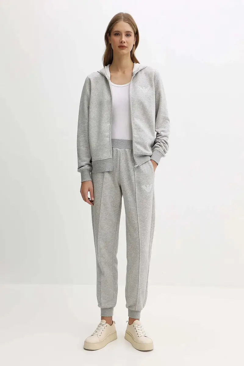 felpa donna colore grigio con cappuccio EW000392 AF15356 miniatura 2