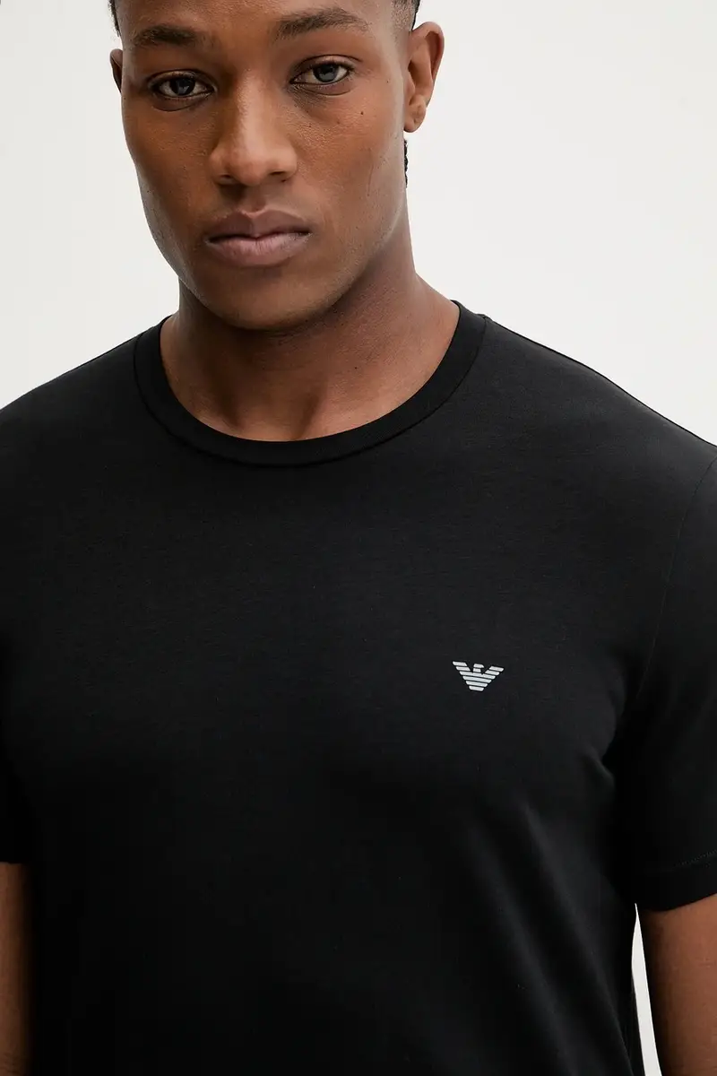 maglietta lounge pacco da 2 colore bianco EM000391 AF10776 Nero miniatura 3