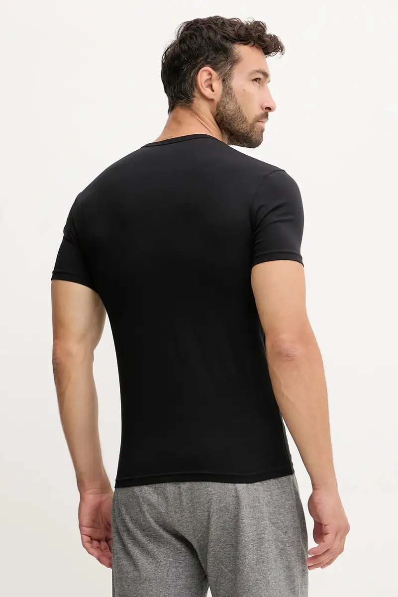 maglietta lounge pacco da 2 colore bianco EM001849 AF10778 Nero miniatura 2