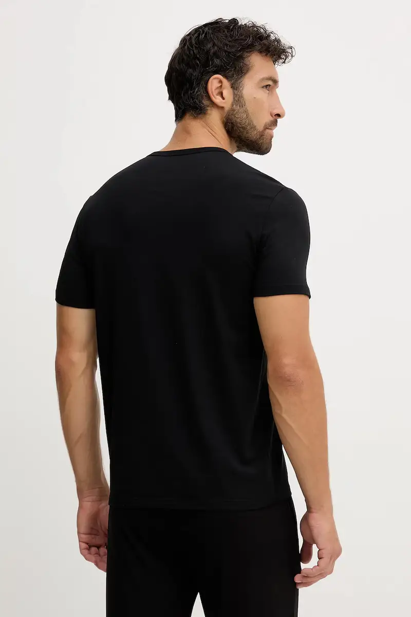 maglietta lounge pacco da 2 uomo colore bianco EM000391 AF10779 Nero miniatura 2