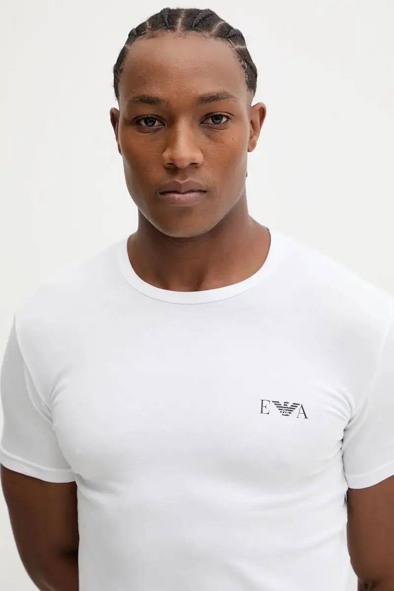 maglietta lounge pacco da 2 uomo colore bianco EM001849 AF14131 miniatura 3