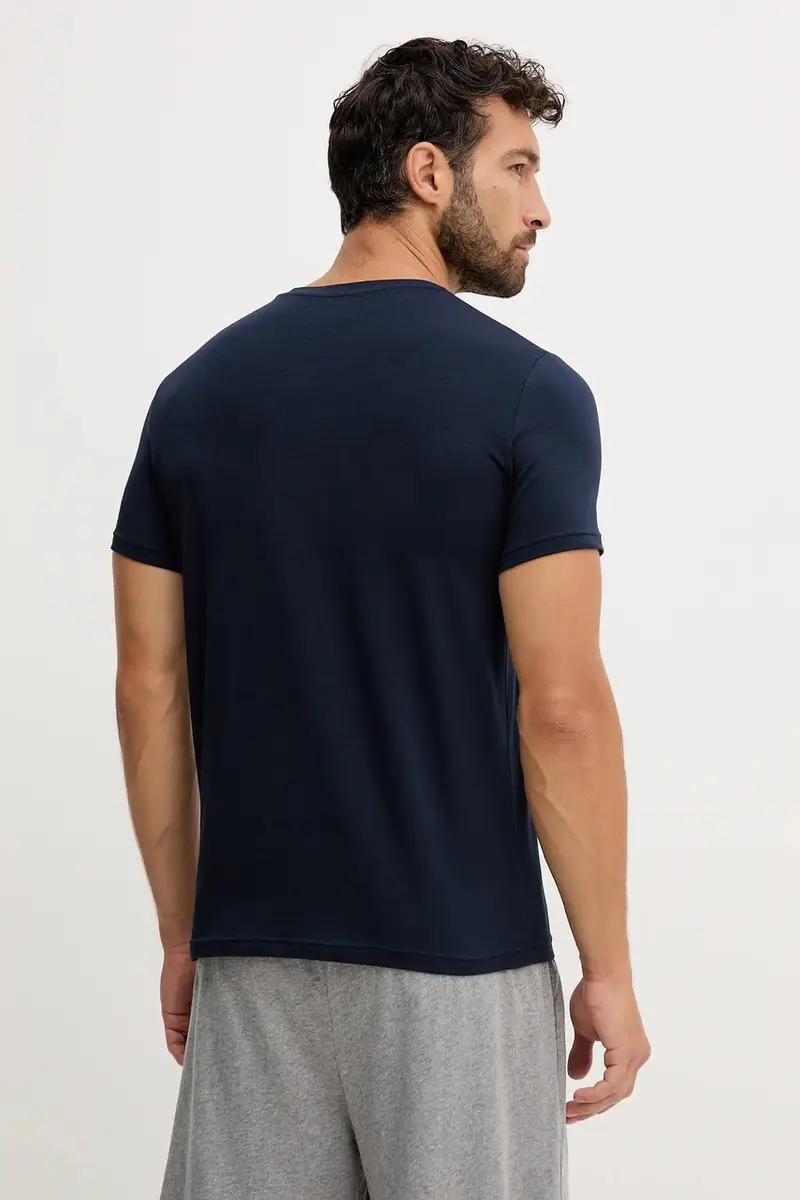 maglietta lounge pacco da 2 uomo colore nero EM000391 AF10776 Blu navy miniatura 3