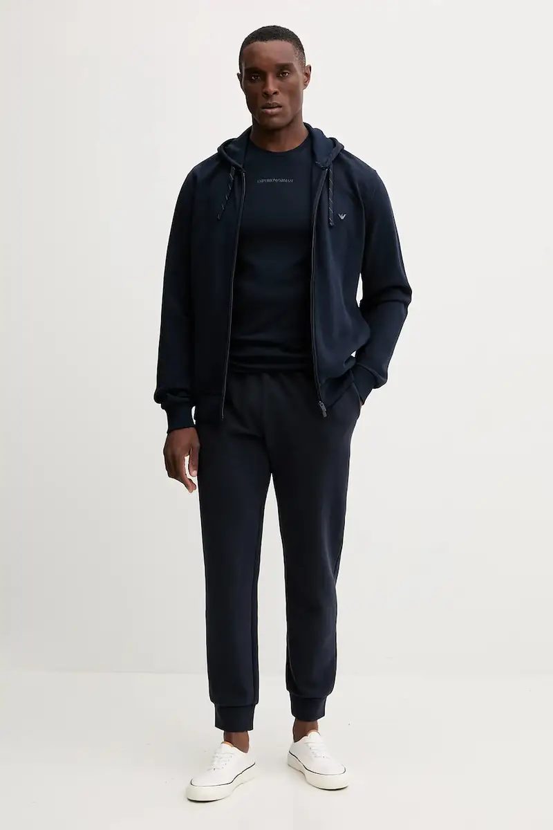 maglietta lounge uomo colore blu navy EM000379 AF14989 miniatura 2