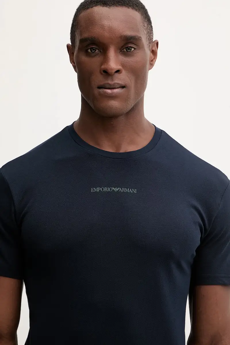maglietta lounge uomo colore blu navy EM000379 AF14989 miniatura 4