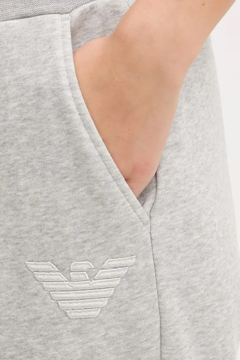 pantaloni tuta donna colore grigio con applicazione EW002053 AF15356 miniatura 4