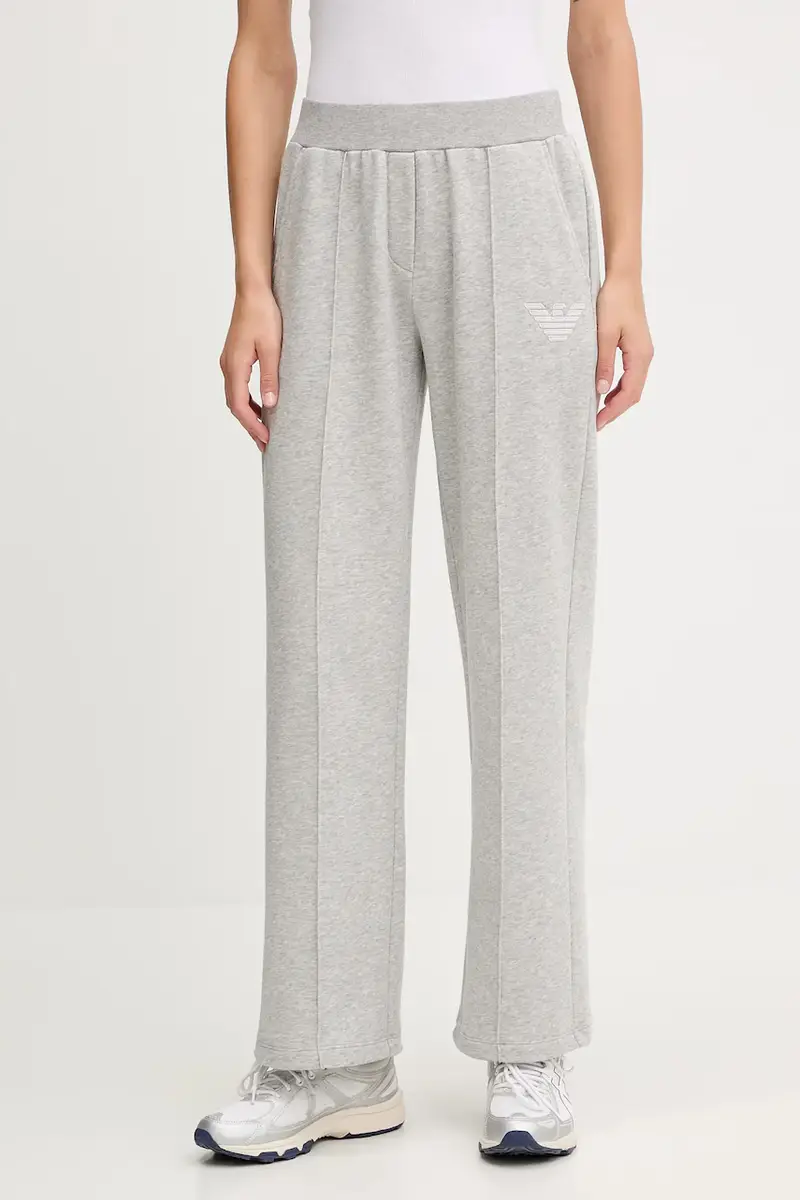 pantaloni tuta donna colore grigio con applicazione EW002053 AF15356