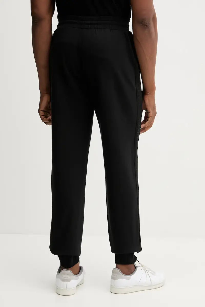 pantaloni tuta uomo colore nero con applicazione EM000500 AF14976 miniatura 3