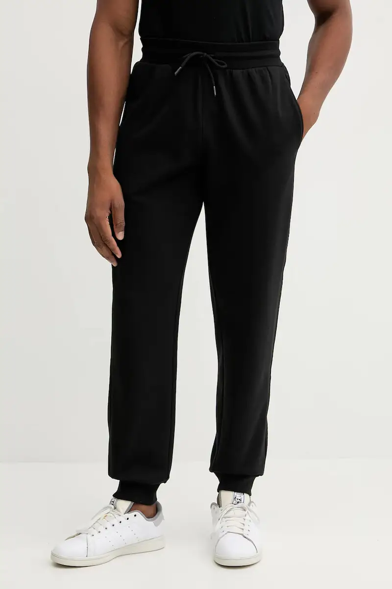 pantaloni tuta uomo colore nero con applicazione EM000500 AF14976