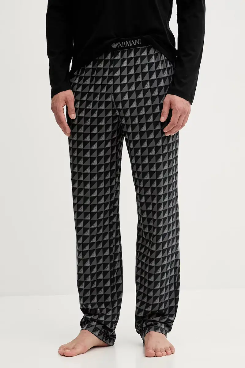 pigiama in lana uomo colore nero EM000611 AF14994 miniatura 3