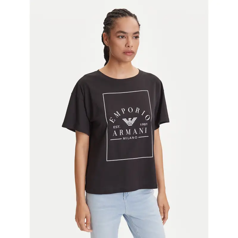 T-shirt EW000553 AF10887 UC001 Nero Loose Fit