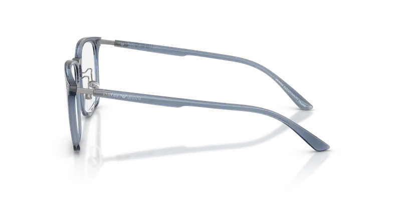 Emporio Armani Unisex EA3263D 6108 Montature da vista Iniettato Blu Trasparente Pillow Normale miniatura 3