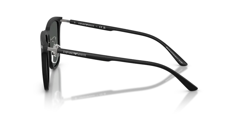 Emporio Armani Unisex EA4255D 500187 Occhiali da sole Iniettato Nero Grigio Geometrica Normale miniatura 3