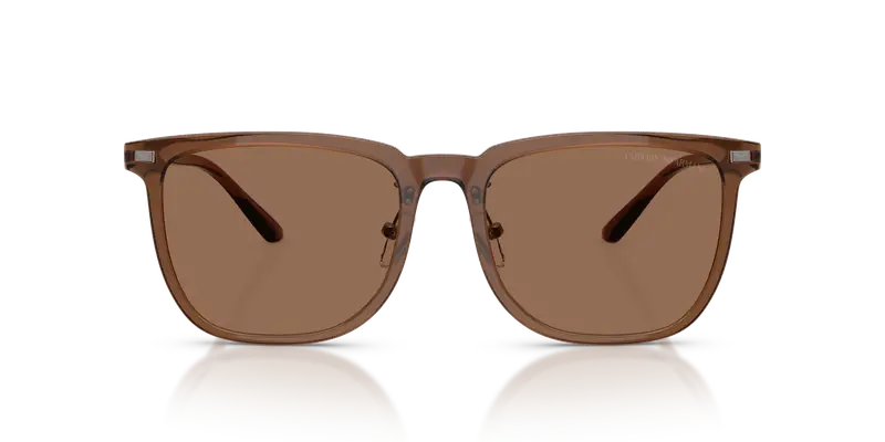 Emporio Armani Unisex EA4255D 628273 Occhiali da sole Iniettato Marrone Marrone Geometrica Normale miniatura 2