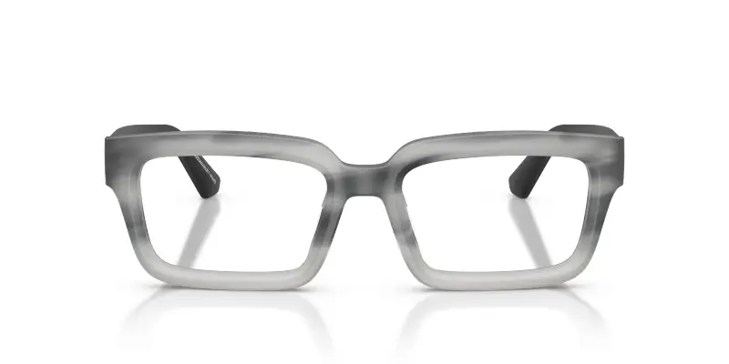 Unisex Emporio Armani EA3277U 6367 Montature da vista Acetato Grigio Trasparente Squadrata Normale miniatura 3