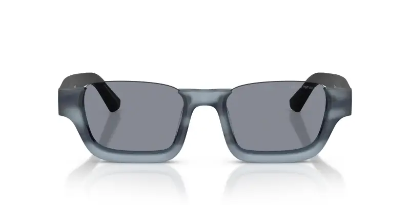 Unisex Emporio Armani EA4268U 6368/1 Occhiali da sole Acetato Blu Grigio Geometrica Normale miniatura 3