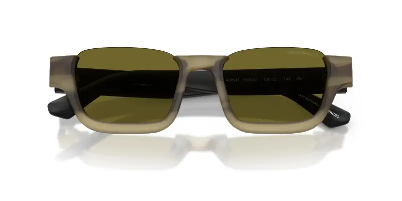 Unisex Emporio Armani EA4268U 6369/2 Occhiali da sole Acetato Verde Verde Geometrica Normale miniatura 2