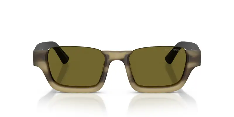 Unisex Emporio Armani EA4268U 6369/2 Occhiali da sole Acetato Verde Verde Geometrica Normale miniatura 3