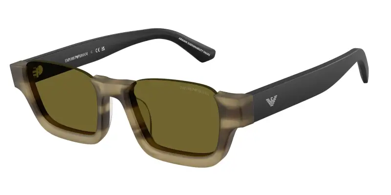 Unisex Emporio Armani EA4268U 6369/2 Occhiali da sole Acetato Verde Verde Geometrica Normale