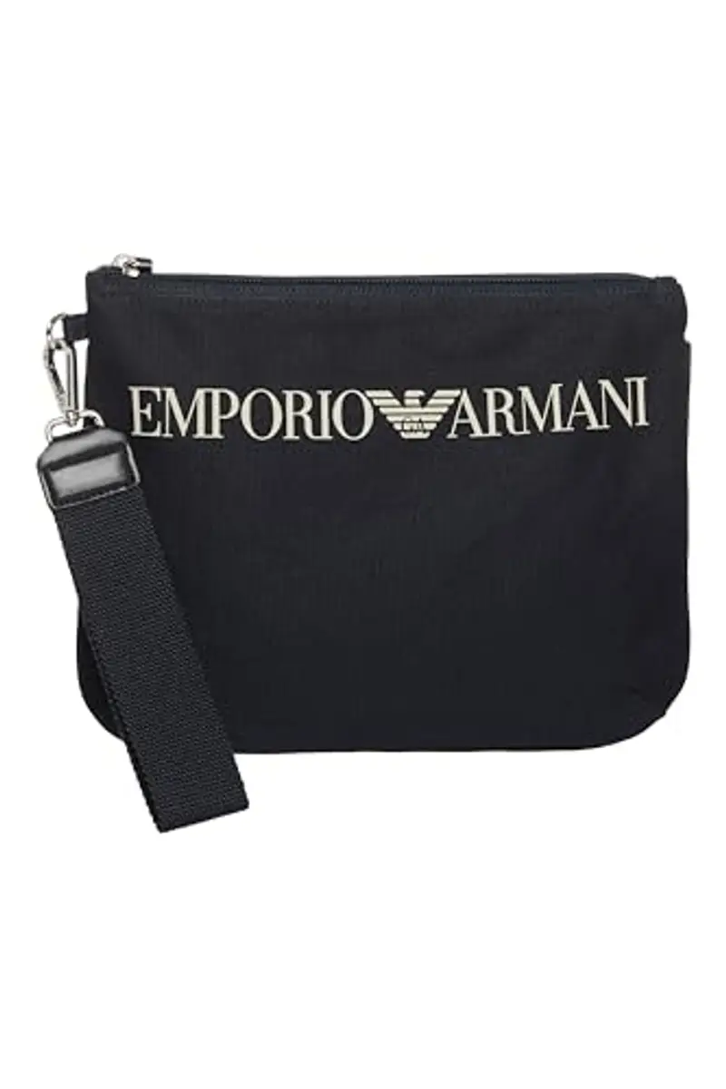 Emporio Armani Unisex Logo Pouch Bag, Custodia Unisex - Adulto, Blu (Navy Blue), Taglia unica