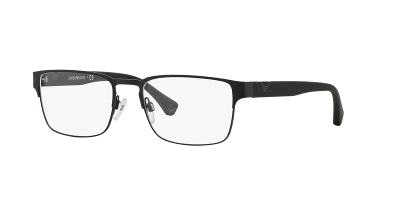 Emporio Armani Uomo EA1027  3001 Montature da vista Metallo Nero Trasparente Squadrata Normale