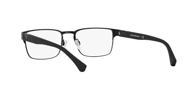 Emporio Armani Uomo EA1027 3001 Montature da vista Metallo Nero Trasparente Squadrata Normale miniatura 3