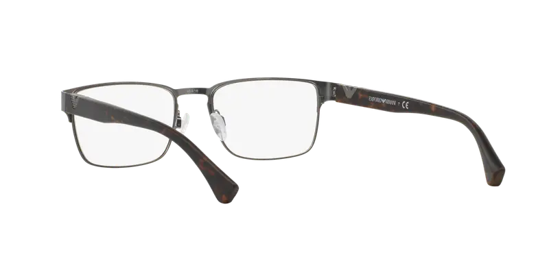 Emporio Armani Uomo EA1027 3003 Montature da vista Metallo Grigio Trasparente Squadrata Normale miniatura 3