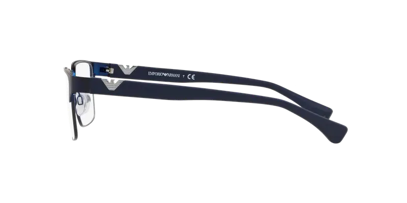 Emporio Armani Uomo EA1027 3100 Montature da vista Metallo Blu Trasparente Squadrata Normale miniatura 2